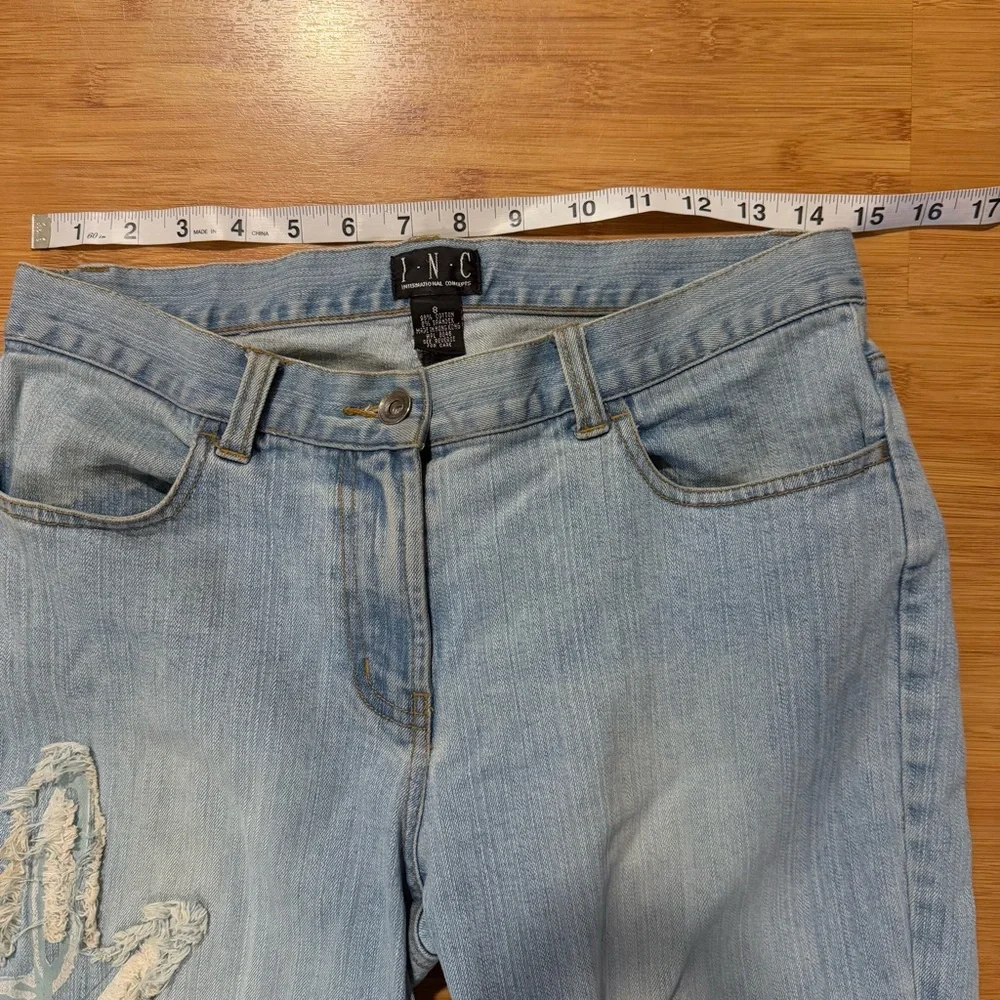 INC International Concepts Bootcut Jeans with Embroidered Leg Detail - Picture 4 of 11